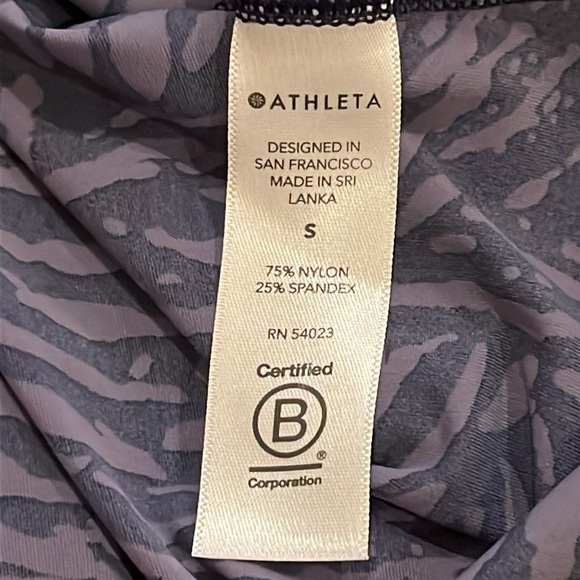 Athleta Black & Gray Zebra Racerback Tank Small - Picture 5 of 5